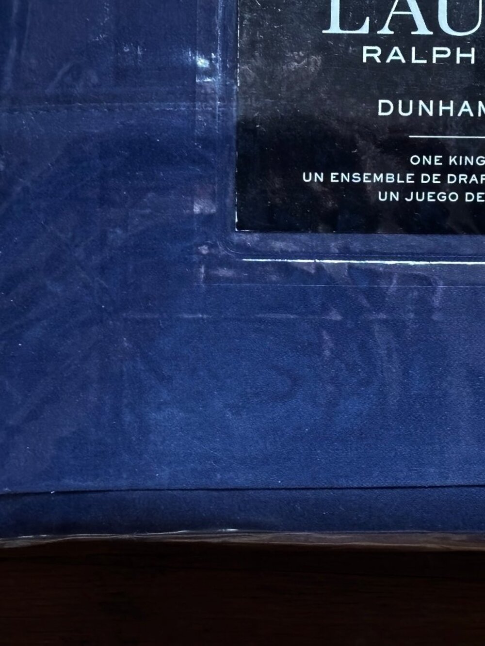 Ralph Lauren King Size Dunham Sateen Cotton Sheet Set CADET BLUE (NAVY) - Picture 6 of 6